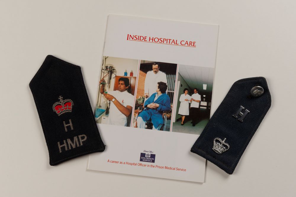 Booklet with the title 'Inside Hospital Care: A career as a hospital officer in the Prison Medical Service' 
