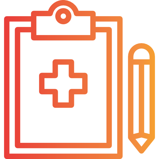 Line art of paper and pencil