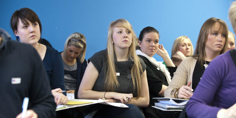 Nursing students in class
