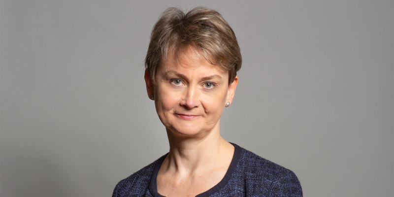 Portrait photo of Yvette Cooper, newly appointed health and social care secretary 