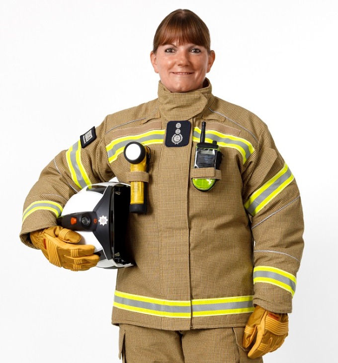 Dany Cotton in fire gear