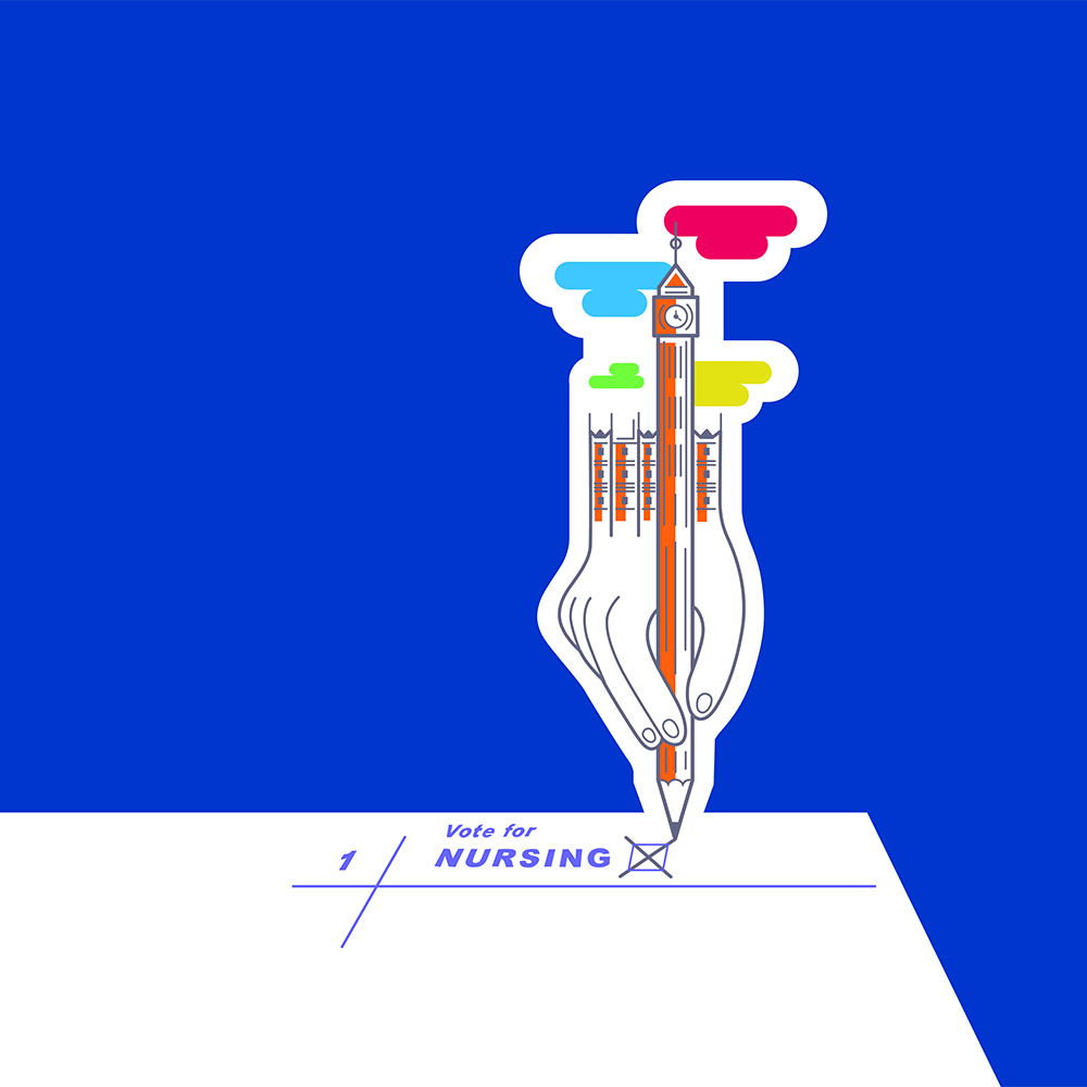 Vote for nursing graphic