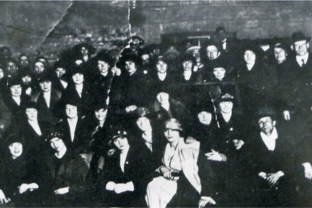 Evicted strikers at the Black Lion Pub