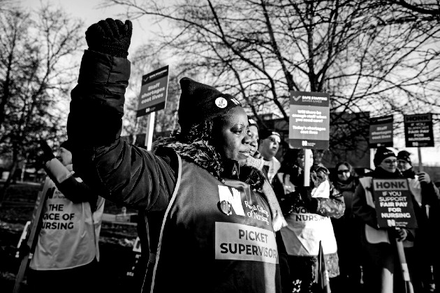Member on picket line