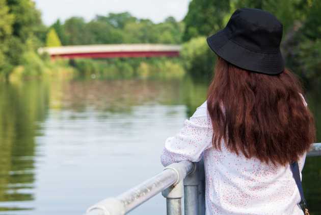 Hiyas looking across the water