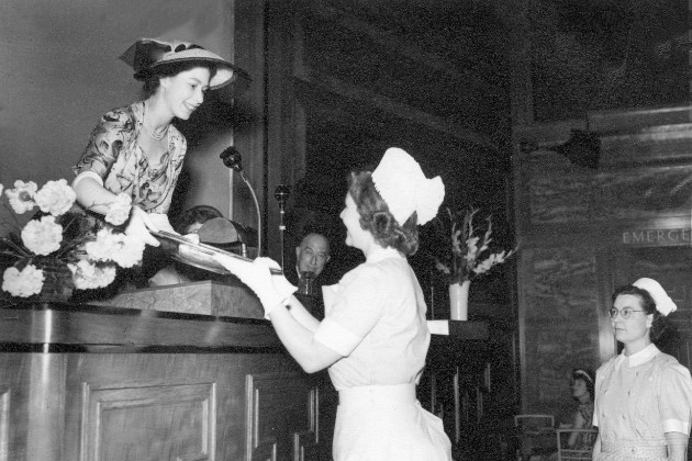 Princess Elizabeth presenting a trophy
