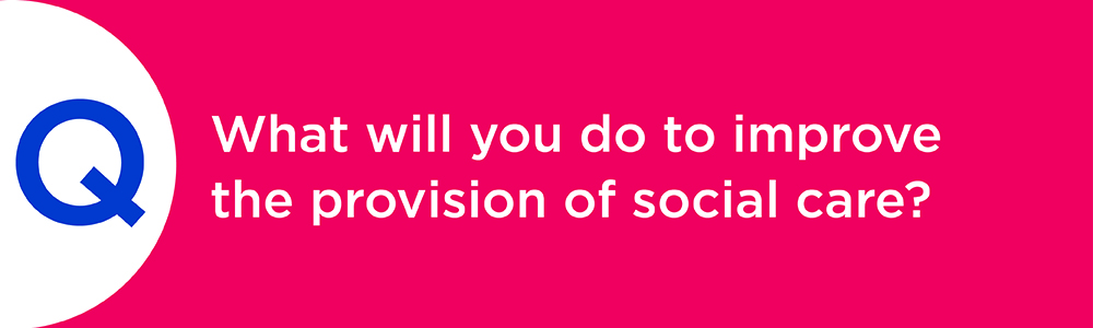 Question banner social care