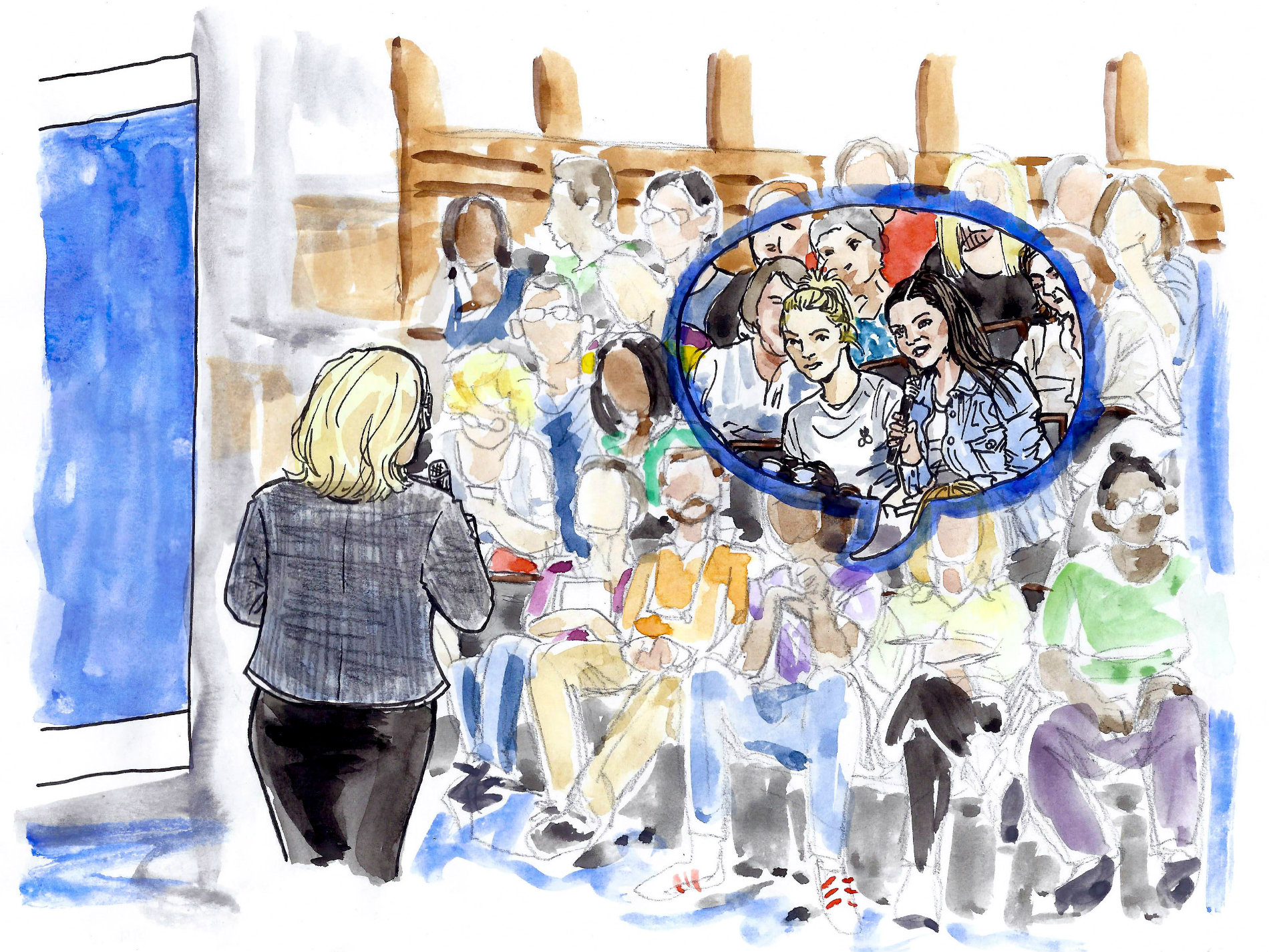 Illustration of safe staffing meeting 