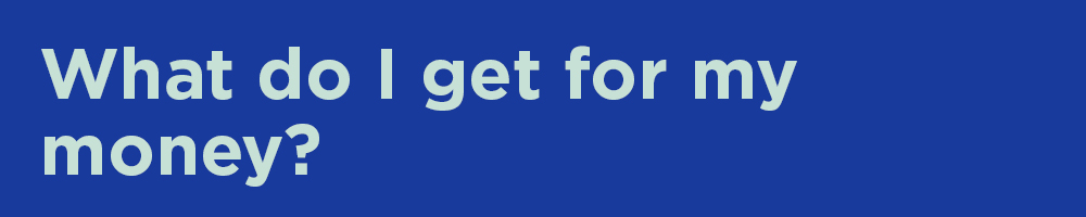 What do i get for my money