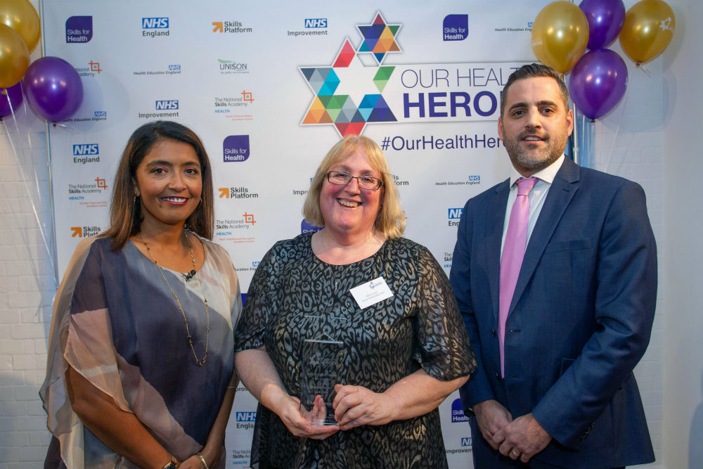 Ellan Corner at Our Health Heroes awards