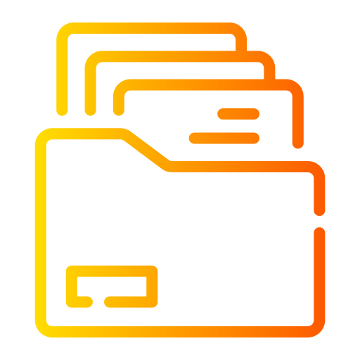 Icon of an open file folder containing multiple documents. Action: Save a copy of your job description.