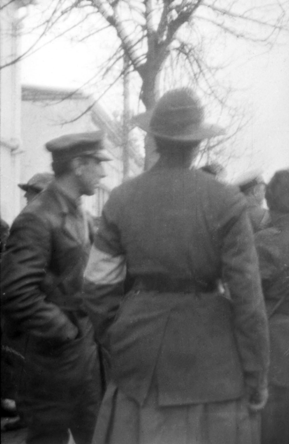 Soldiers and a Scottish Women’s Hospitals official (with armband), Romania.